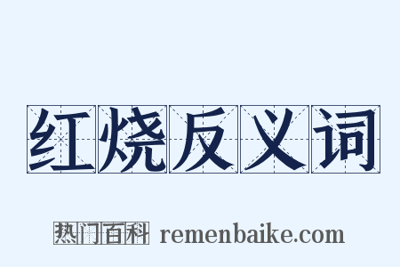 红烧反义词是什么意思的图片
